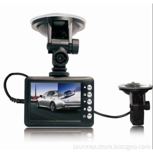 Dual Car Camera, Reversing Rear View, HD 720p Car DVR with 2.8'' LED Screen